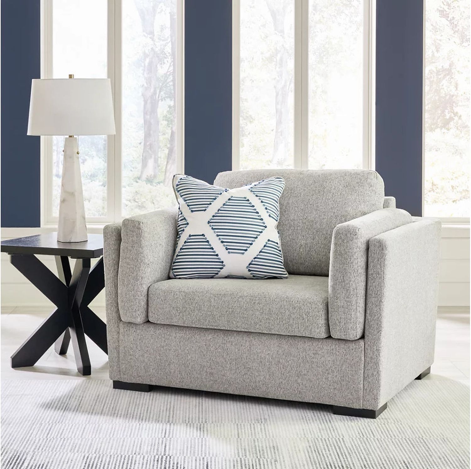 Evansley Living Room Set In Pewter 54503U2