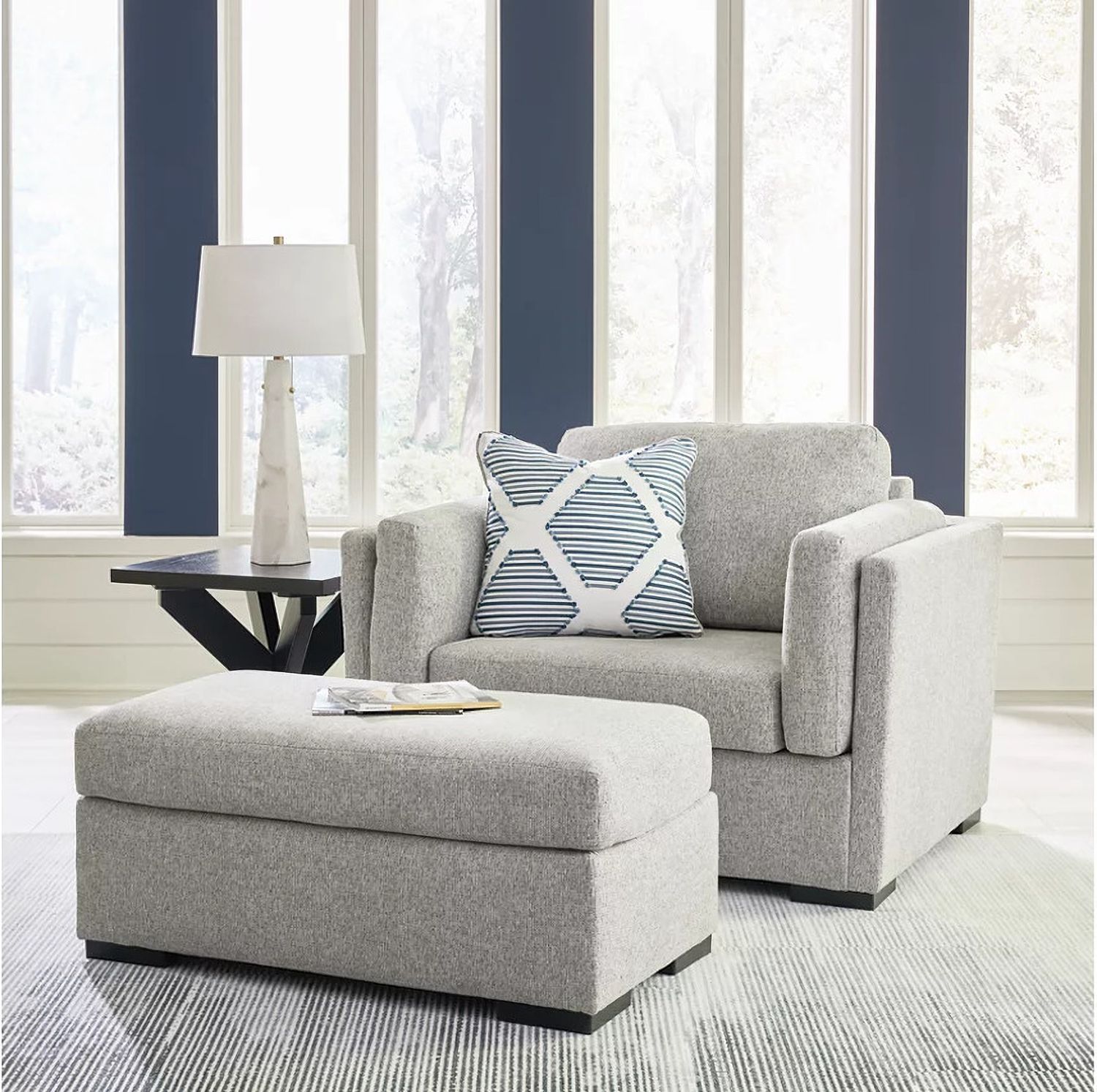 Evansley Living Room Set In Pewter 54503U2