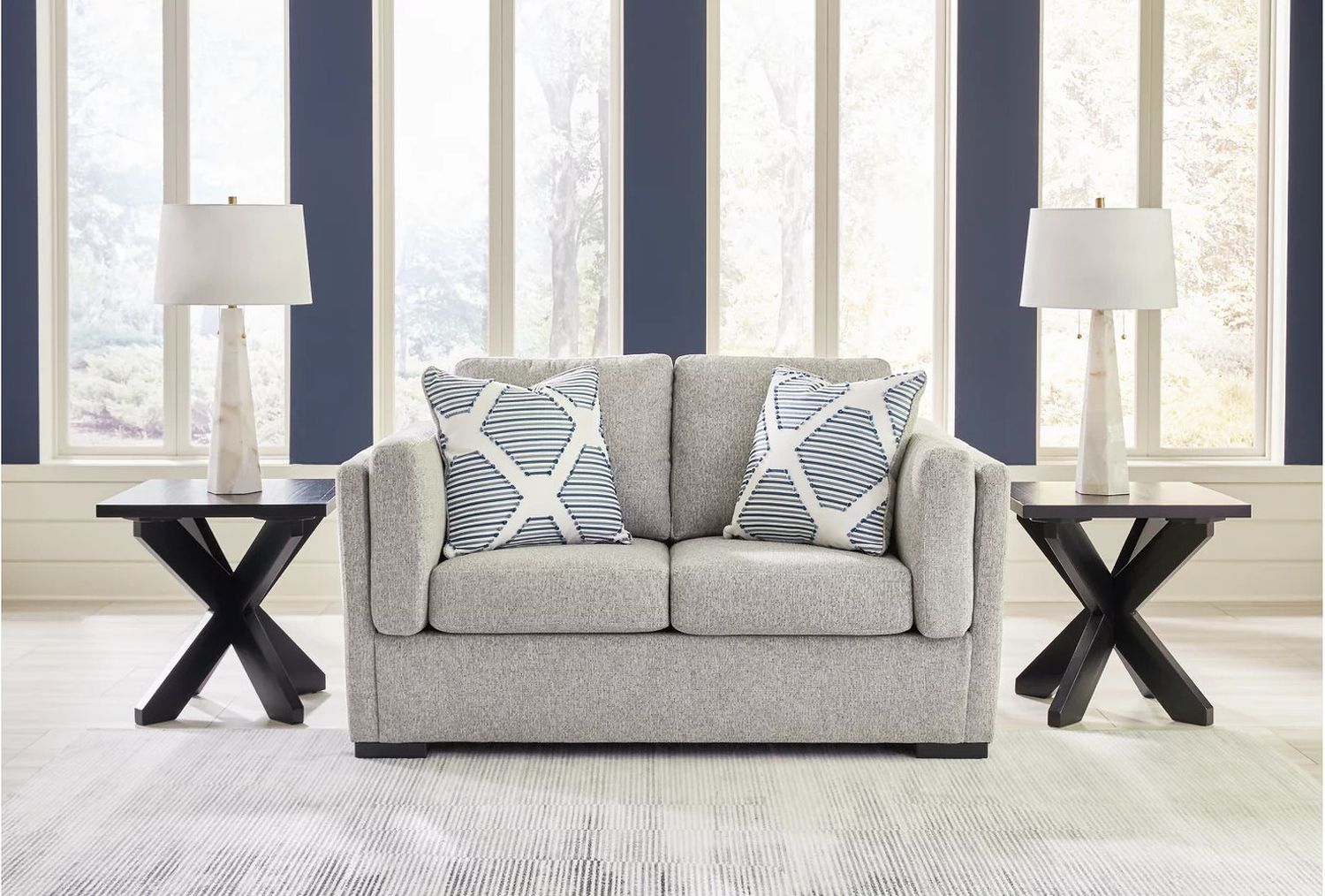 Evansley Living Room Set In Pewter 54503U2