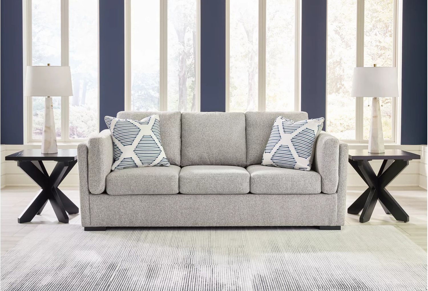 Evansley Living Room Set In Pewter 54503U2