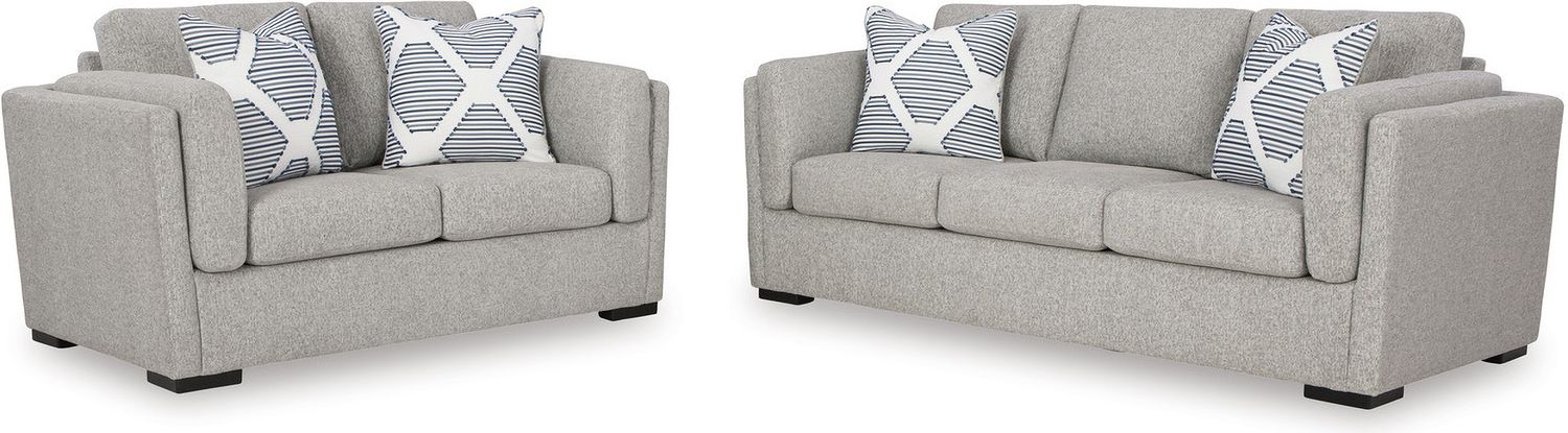 Evansley Living Room Set In Pewter 54503U2