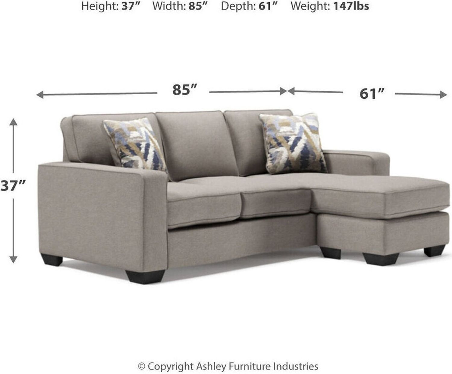 Greaves Sofa Chaise In Stone 5510418