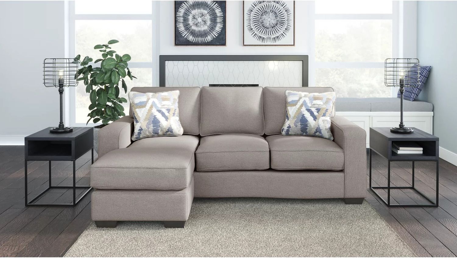 Greaves Sofa Chaise In Stone 5510418