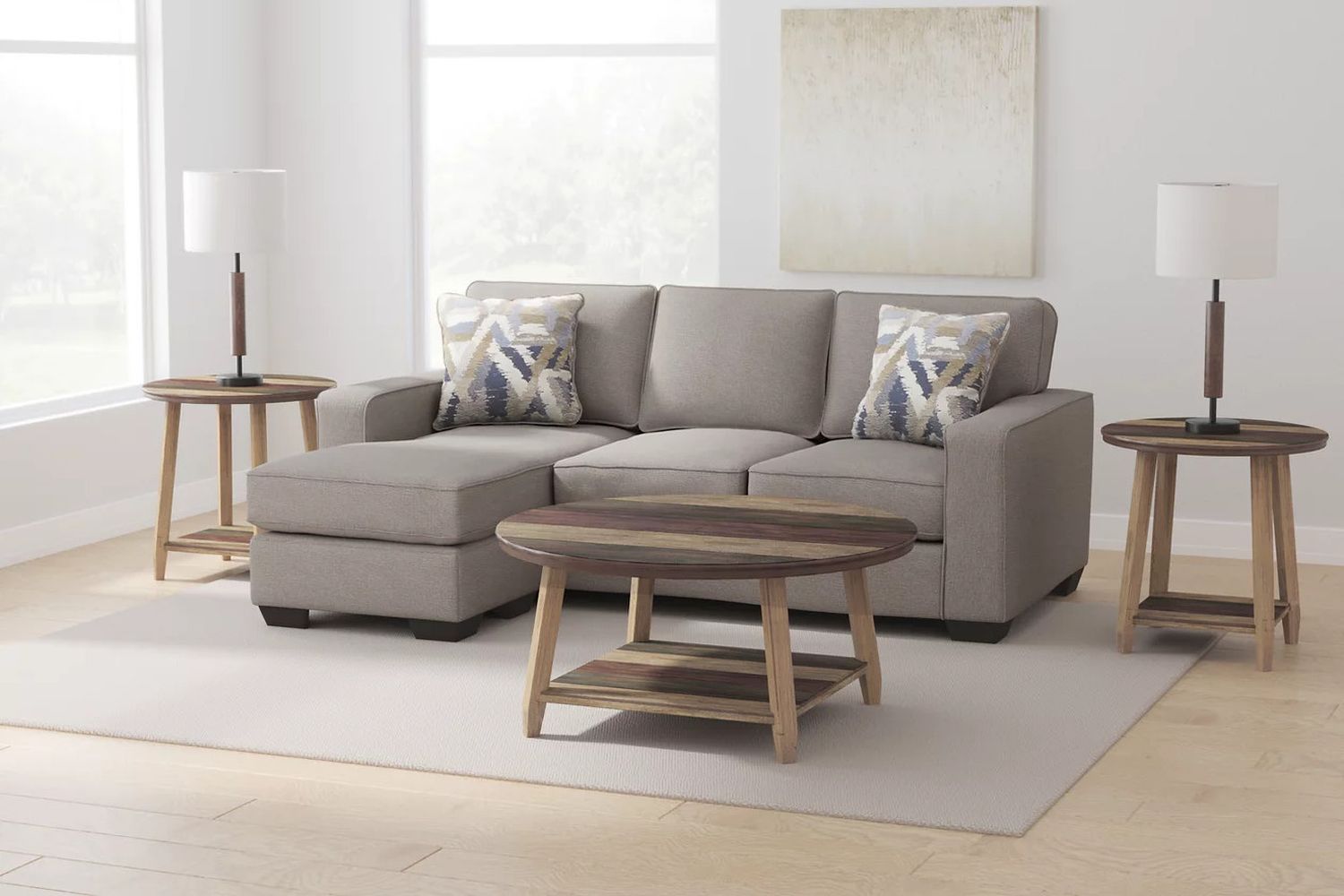 Greaves Sofa Chaise In Stone 5510418