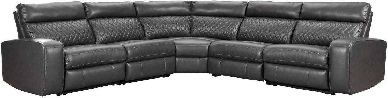 Samperstone 5-Piece Power Reclining Sectional In Gray 55203S1