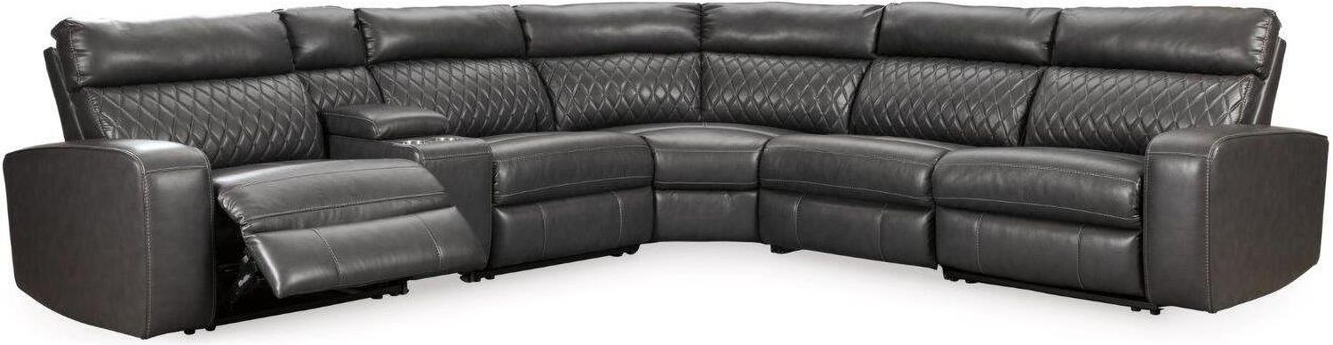 Samperstone 6-Piece Power Reclining Sectional In Gray 55203S2