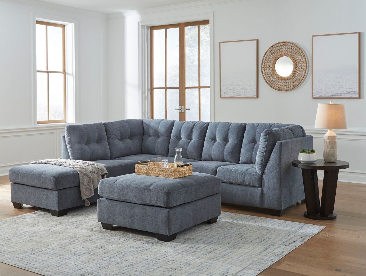 Marrelton 2-Piece LAF Sectional With Chaise In Denim 55303S1