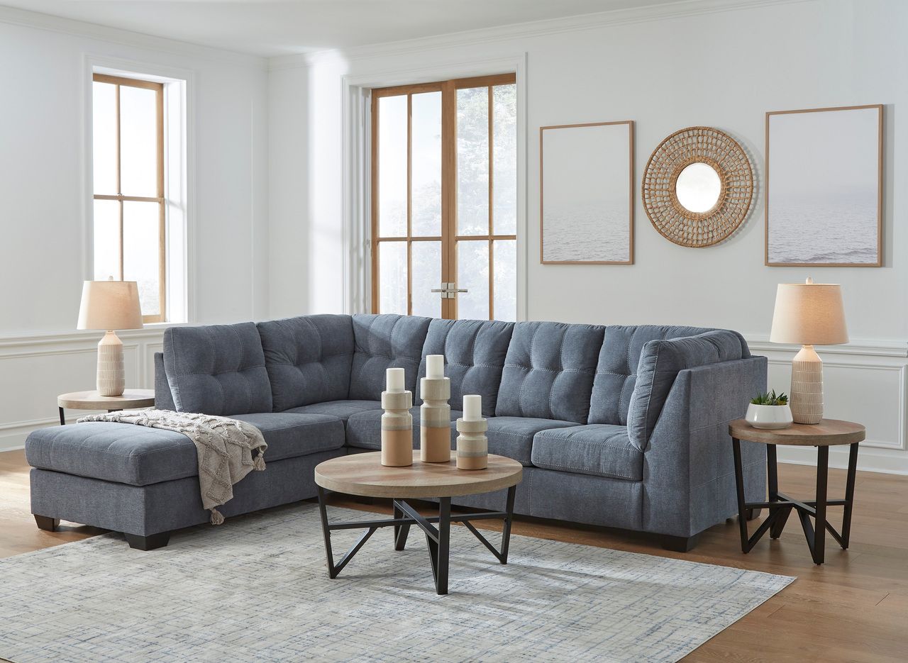 Marrelton 2-Piece LAF Sectional With Chaise In Denim 55303S1