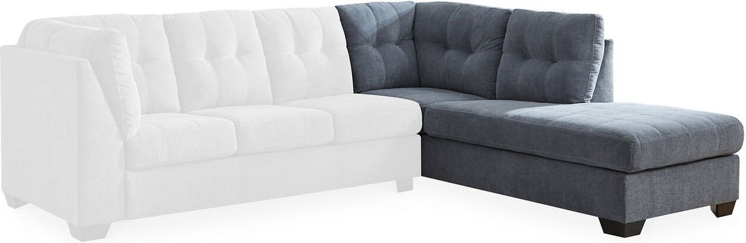 Marleton 2-Piece RAF Sleeper Sectional With Chaise In Denim 55303S4