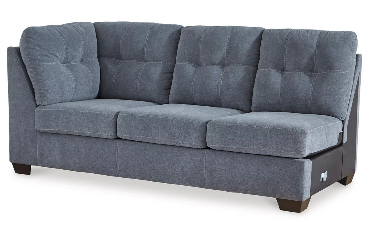 Marleton 2-Piece RAF Sleeper Sectional With Chaise In Denim 55303S4