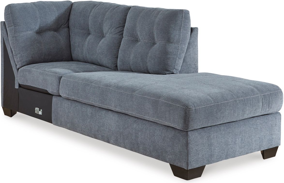 Marleton 2-Piece RAF Sleeper Sectional With Chaise In Denim 55303S4