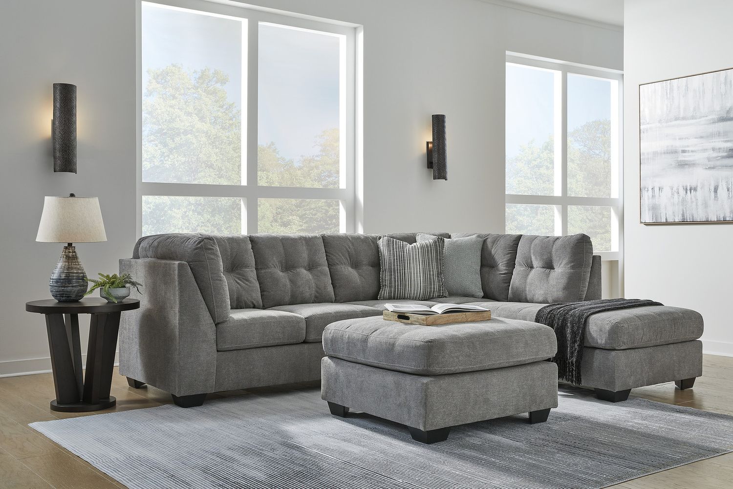 Marrelton 2-Piece RAF Sectional With Chaise In Gray 55305S2