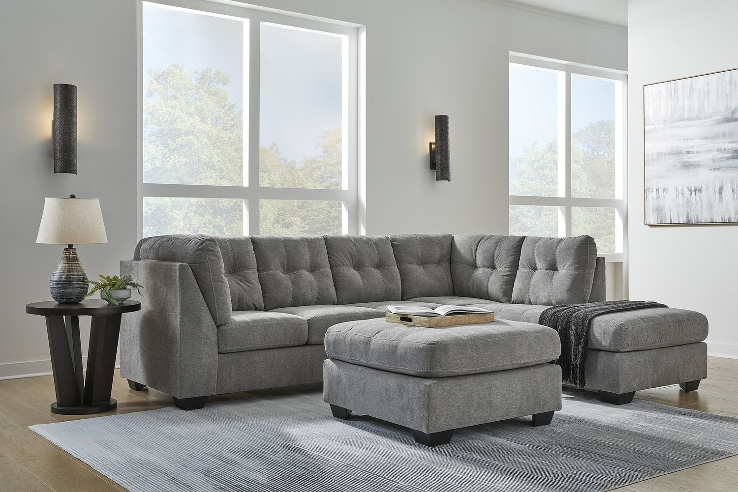 Marrelton 2-Piece RAF Sectional With Chaise In Gray 55305S2