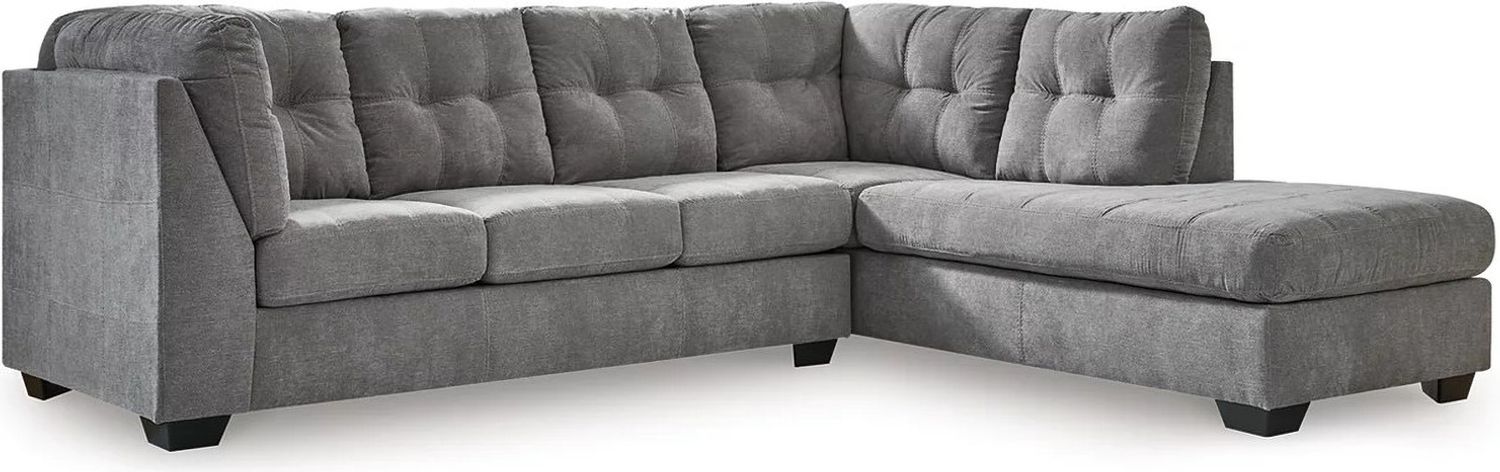 Marleton 2-Piece RAF Sleeper Sectional With Chaise In Gray 55305S4