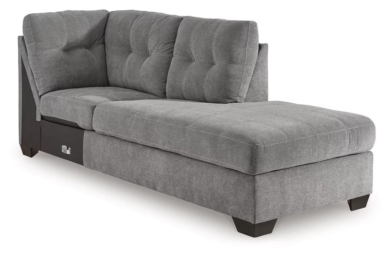 Marleton 2-Piece Sectional and Ottoman In Gray 55305U1