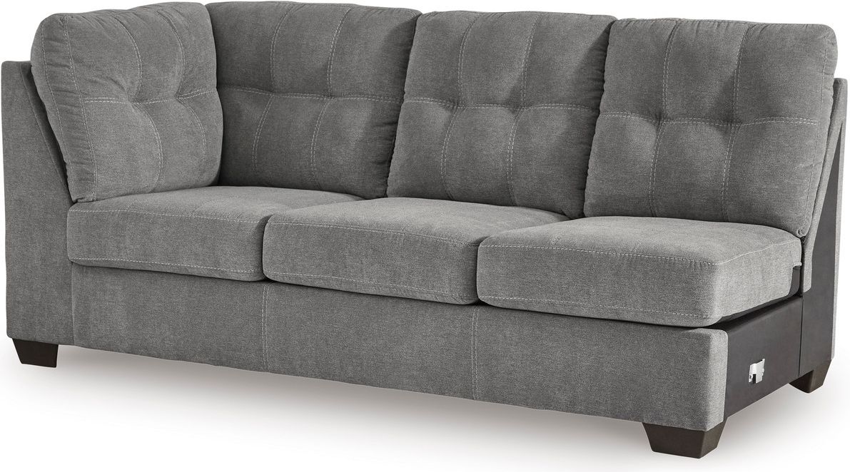Marleton 2-Piece Sectional and Ottoman In Gray 55305U1
