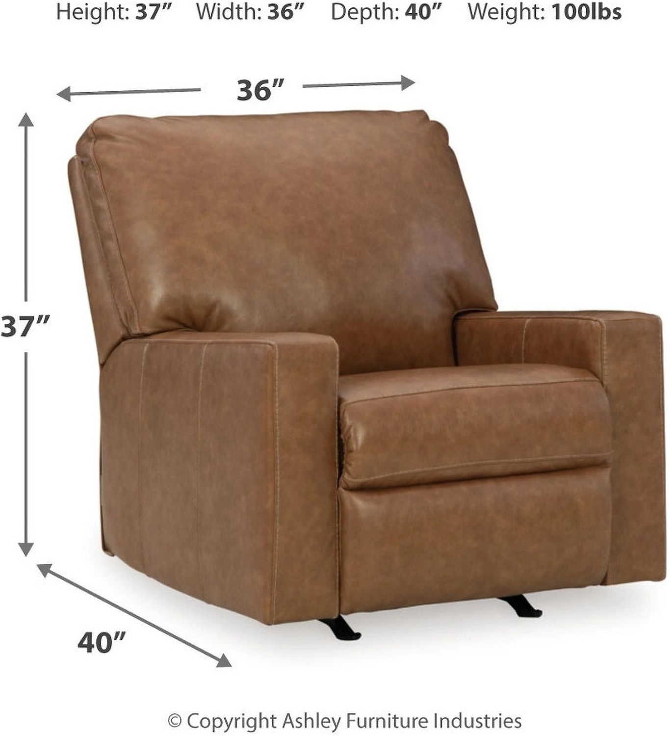 Bolsena Rocker Recliner In Caramel 5560325