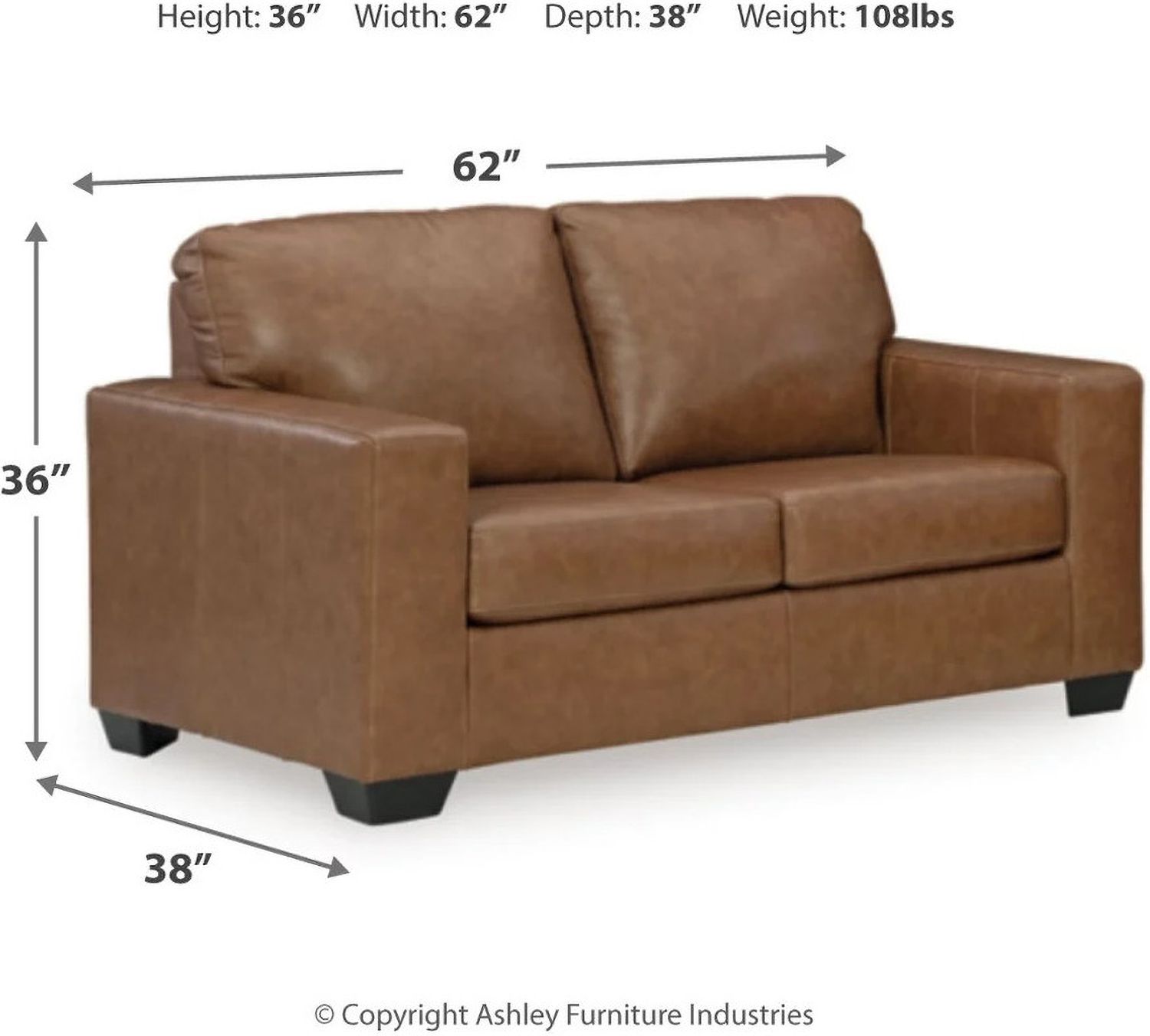 Bolsena Loveseat In Caramel 5560335