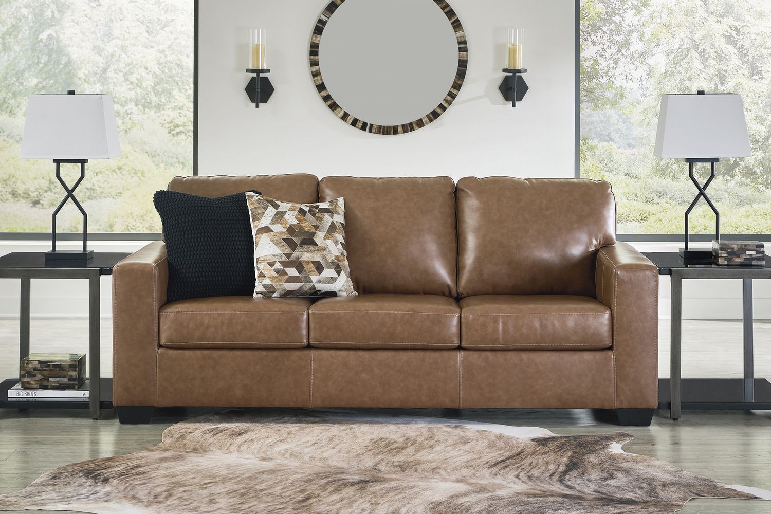 Bolsena Living Room Set In Caramel 55603U1