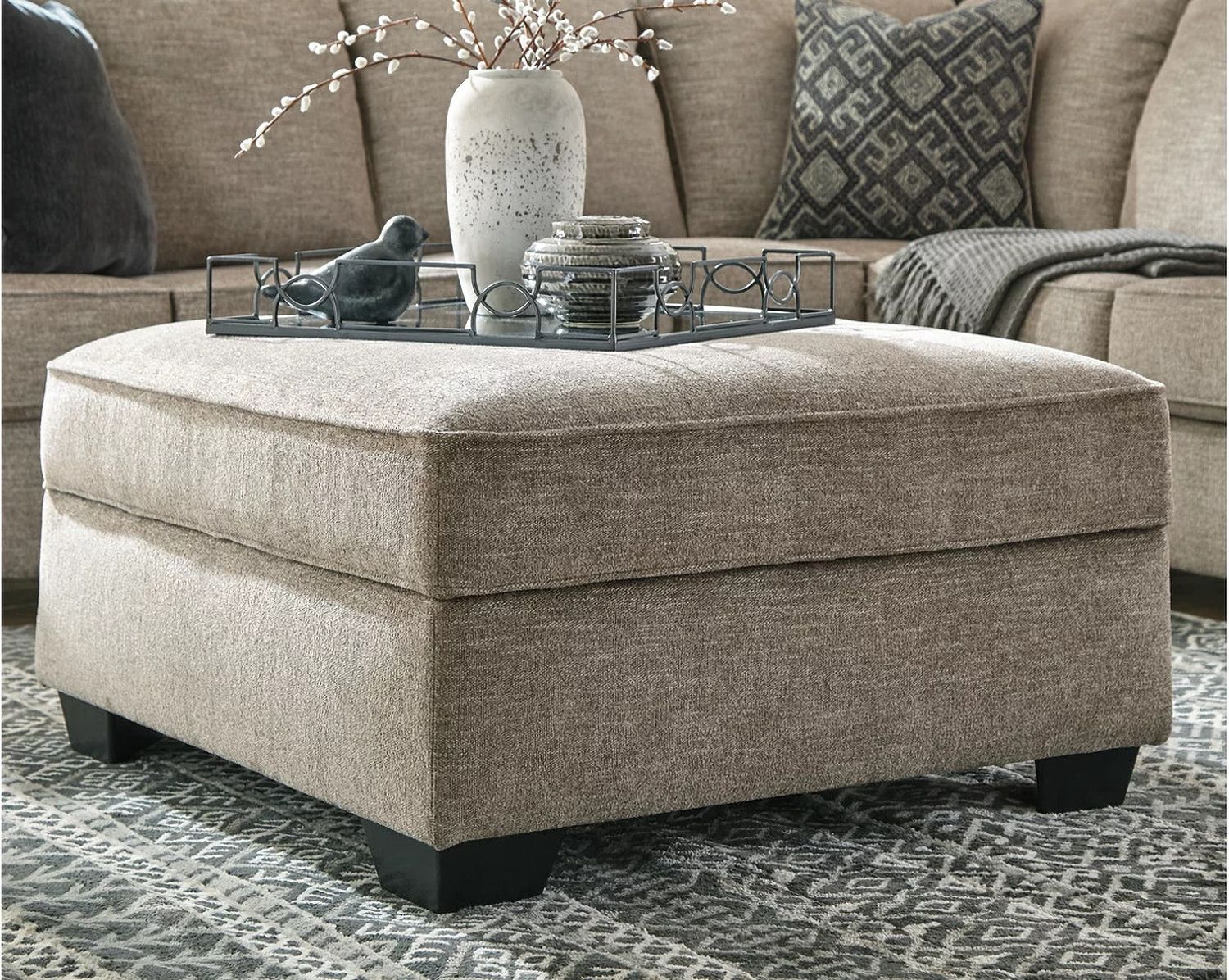 Bovarian Ottoman with Storage In Stone 5610311