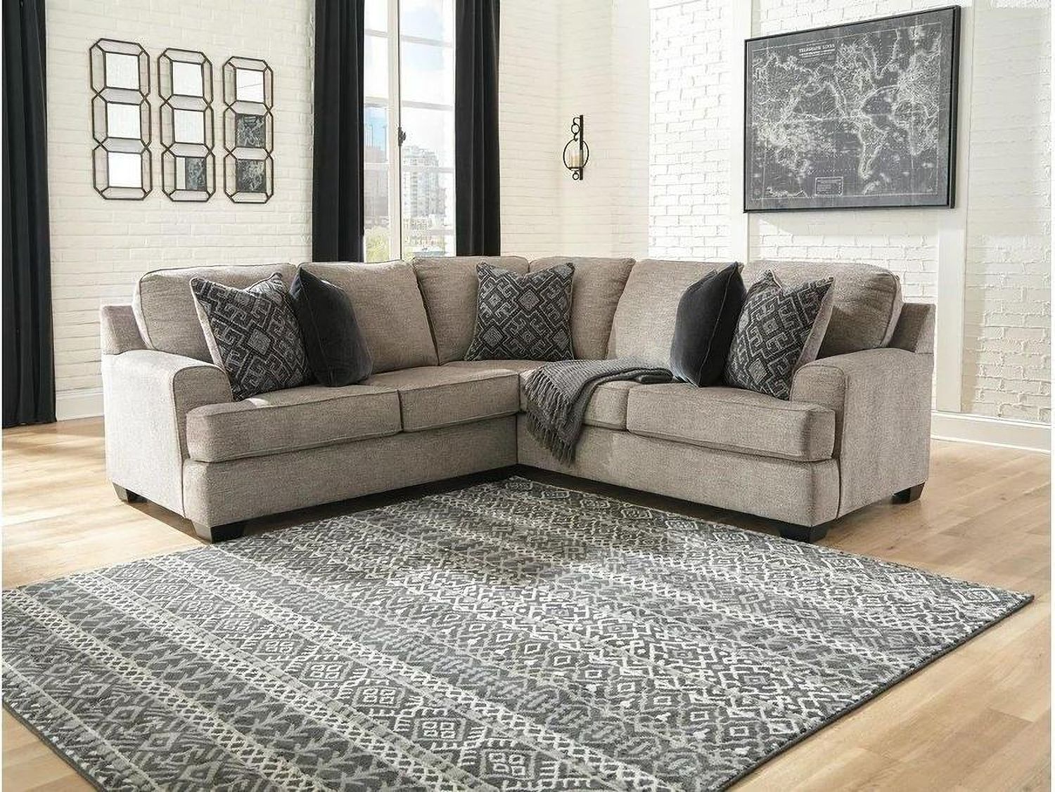 Bovarian 2-Piece RAF Sectional In Stone 56103S1