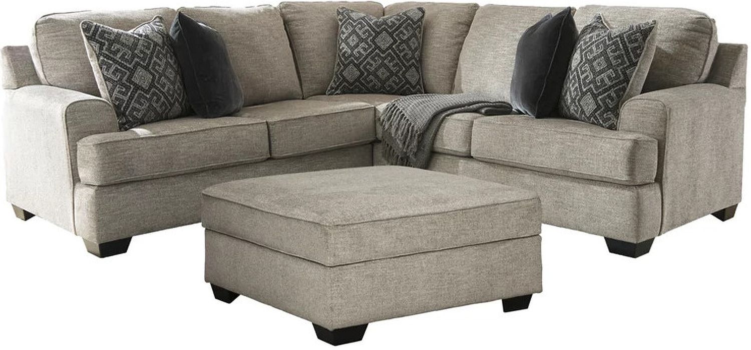 Bovarian 2-Piece Sectional with Ottoman In Stone 56103U1