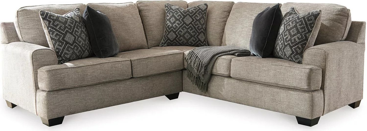 Bovarian 2-Piece Sectional with Ottoman In Stone 56103U1