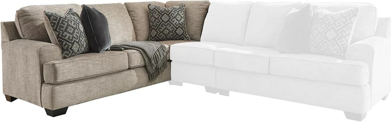 Bovarian 3-Piece Sectional and Ottoman In Stone 56103U3