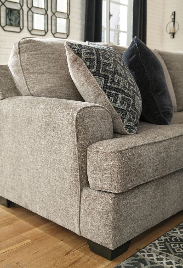 Bovarian 3-Piece Sectional and Ottoman In Stone 56103U3