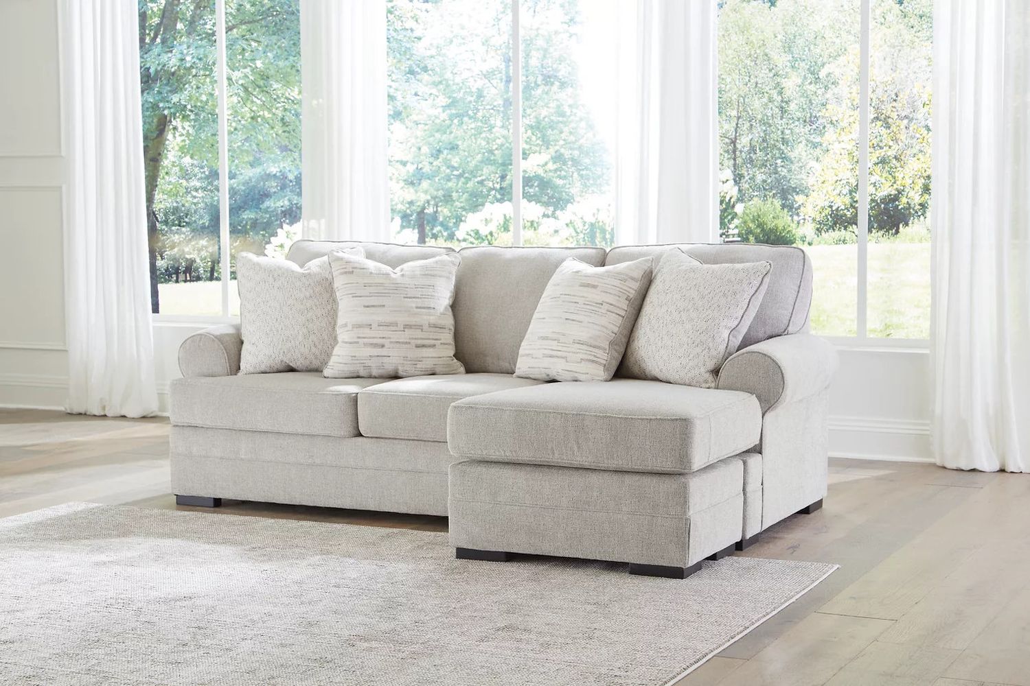 Eastonbridge Sofa Chaise In Shadow 5660318