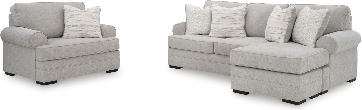 Eastonbridge Sofa Chaise In Shadow 5660318