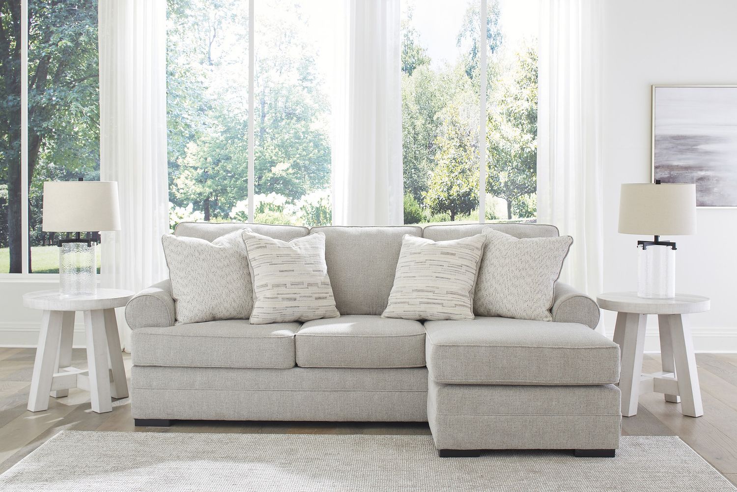 Eastonbridge Sofa Chaise In Shadow 5660318
