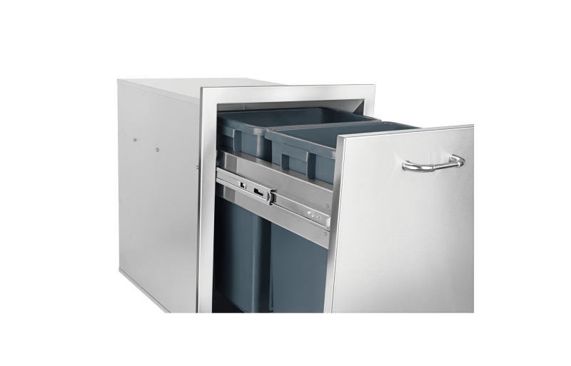 Double Pull-Out Trash/Recycle Drawer with Reveal 56950