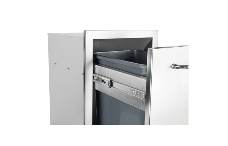 Slim Stainless Steel 10 Gallon Trash Drawer with Reveal (trash can included) 56960