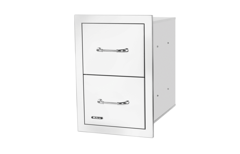 Stainless Steel Double Drawer with Reveal 56990