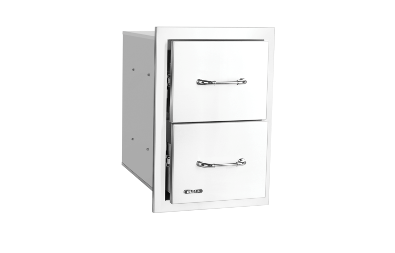Stainless Steel Double Drawer with Reveal 56990