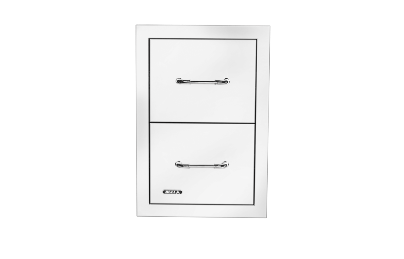 Stainless Steel Double Drawer with Reveal 56990