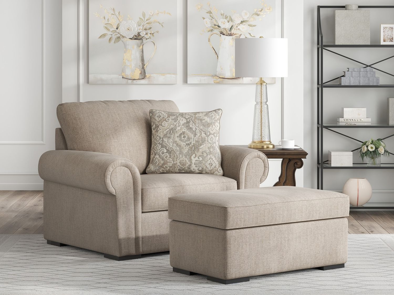 Sararose Ottoman In Heather 5710214