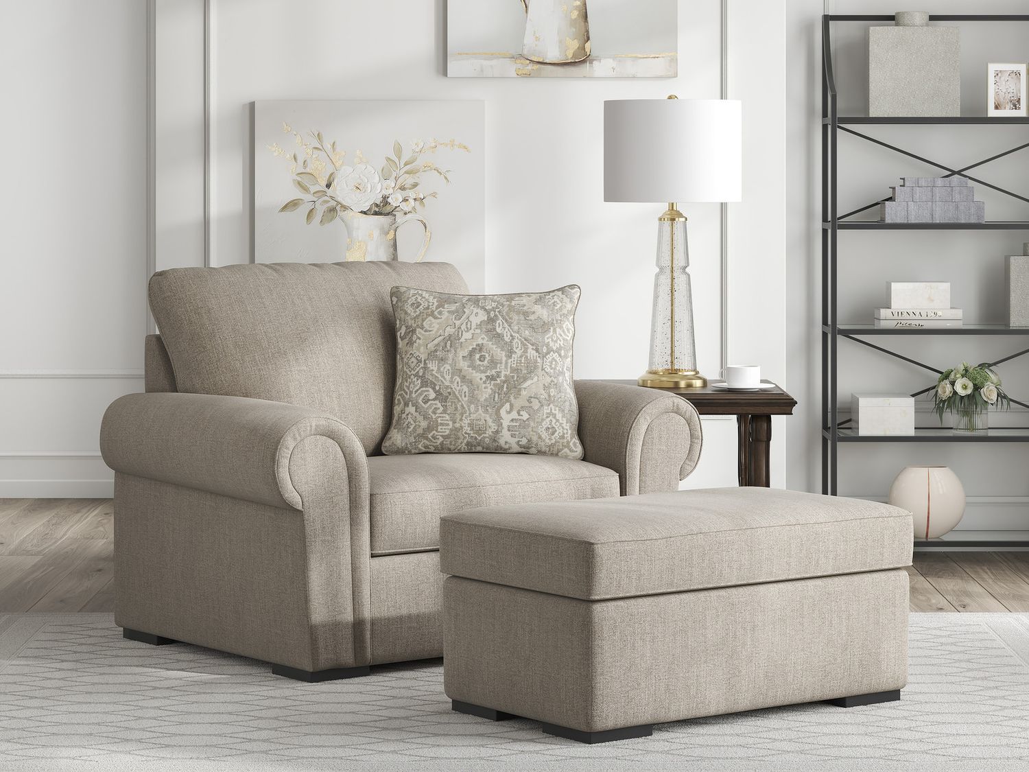 Sararose Oversized Chair In Heather 5710223