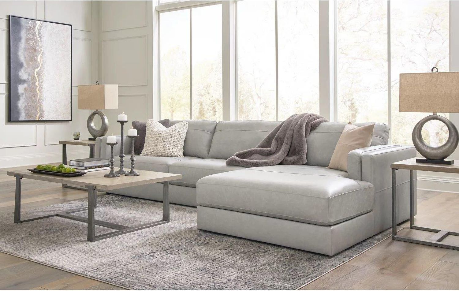 Amiata 2-Piece RAF Sectional with Chaise In Glacier 57404S2