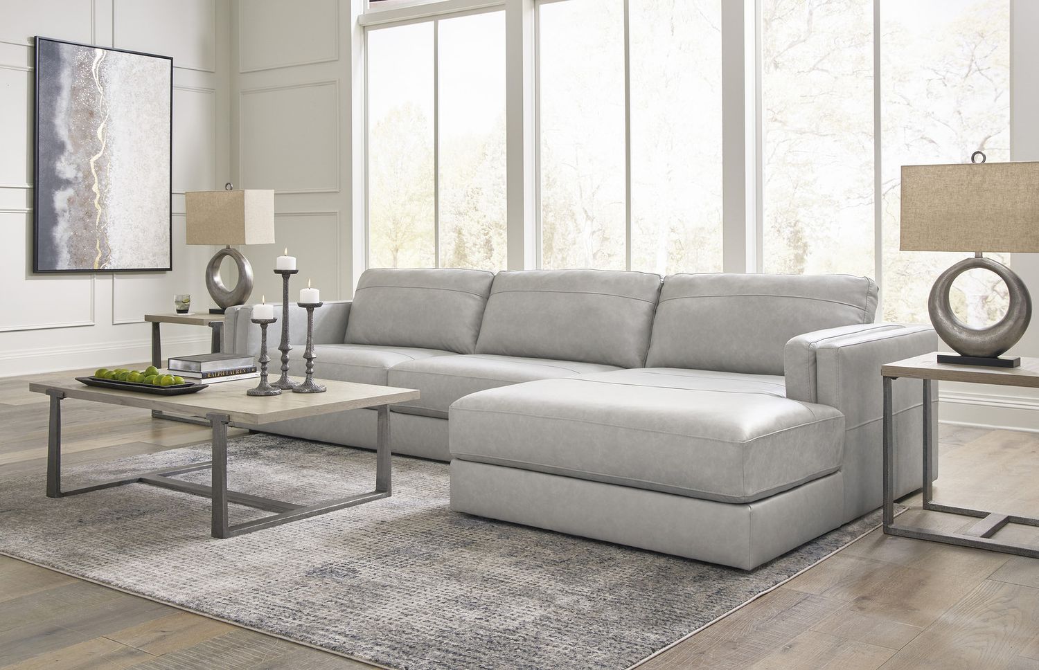 Amiata 2-Piece RAF Sectional with Chaise In Glacier 57404S2