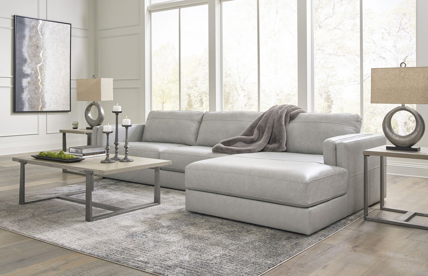 Amiata 2-Piece RAF Sectional with Chaise In Glacier 57404S2