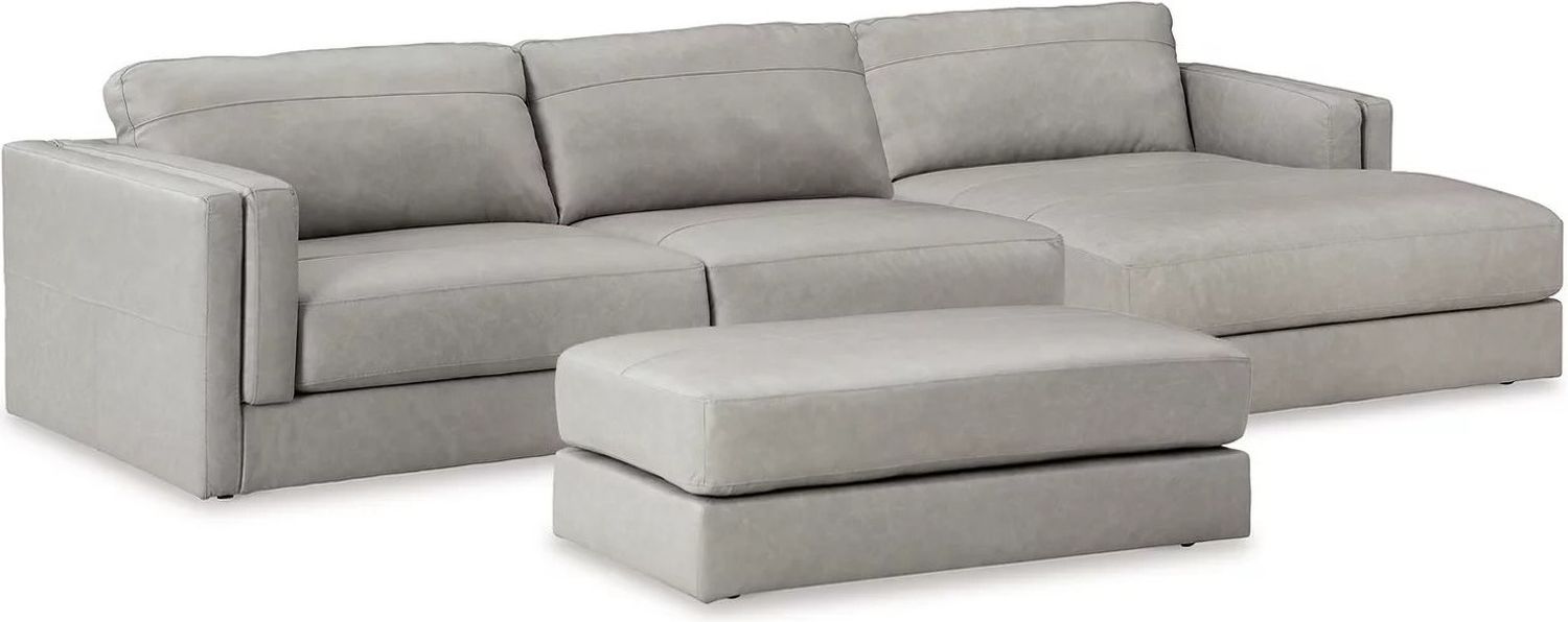 Amiata 2-Piece Sectional with Chaise and Ottoman In Glacier 57404U1