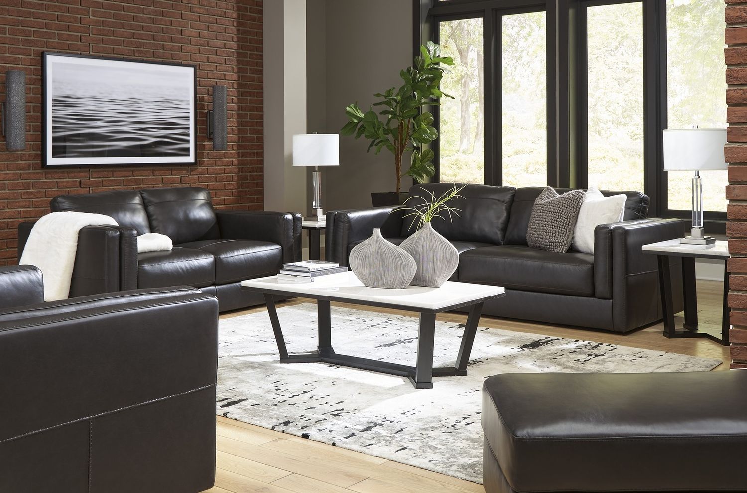 Amiata Ottoman In Onyx 5740514