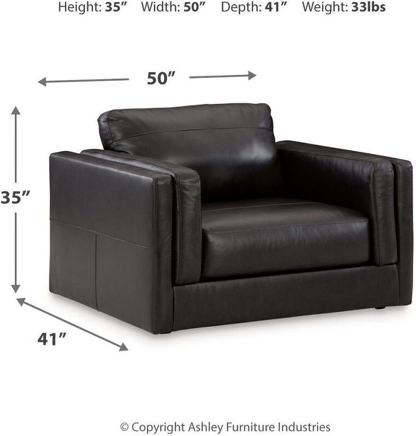 Amiata Chair and a Half In Onyx 5740523