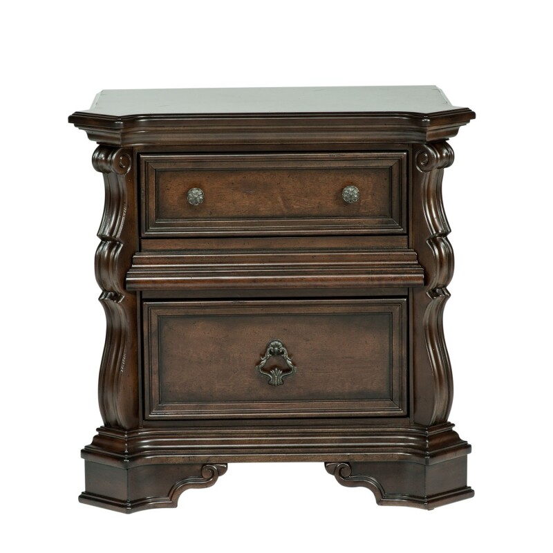 Arbor Place Queen Sleigh Bed, Dresser & Mirror, Chest, Night Stand 575BRQSLDMCN