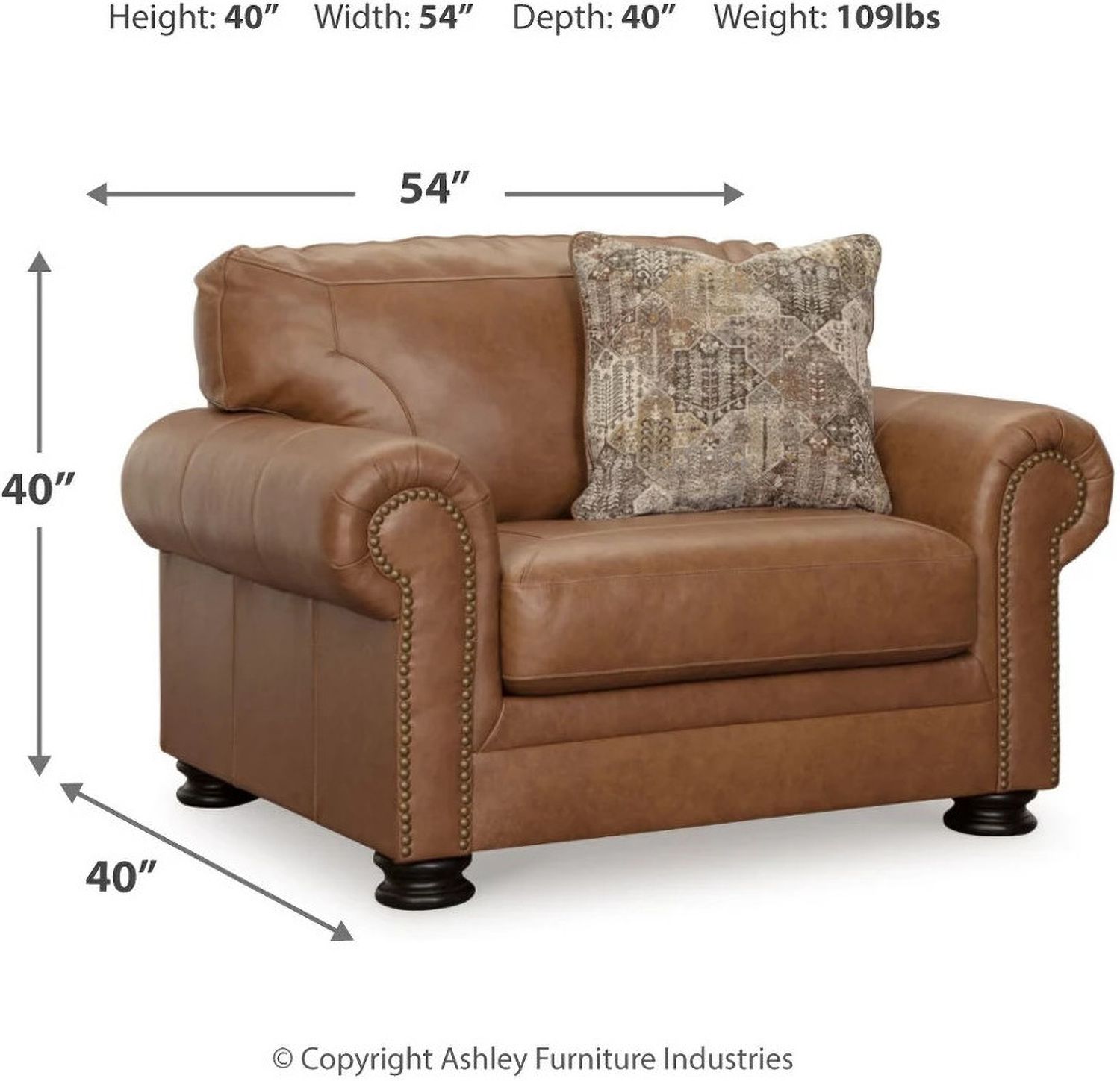 Carianna Chair And A Half In Caramel 5760423
