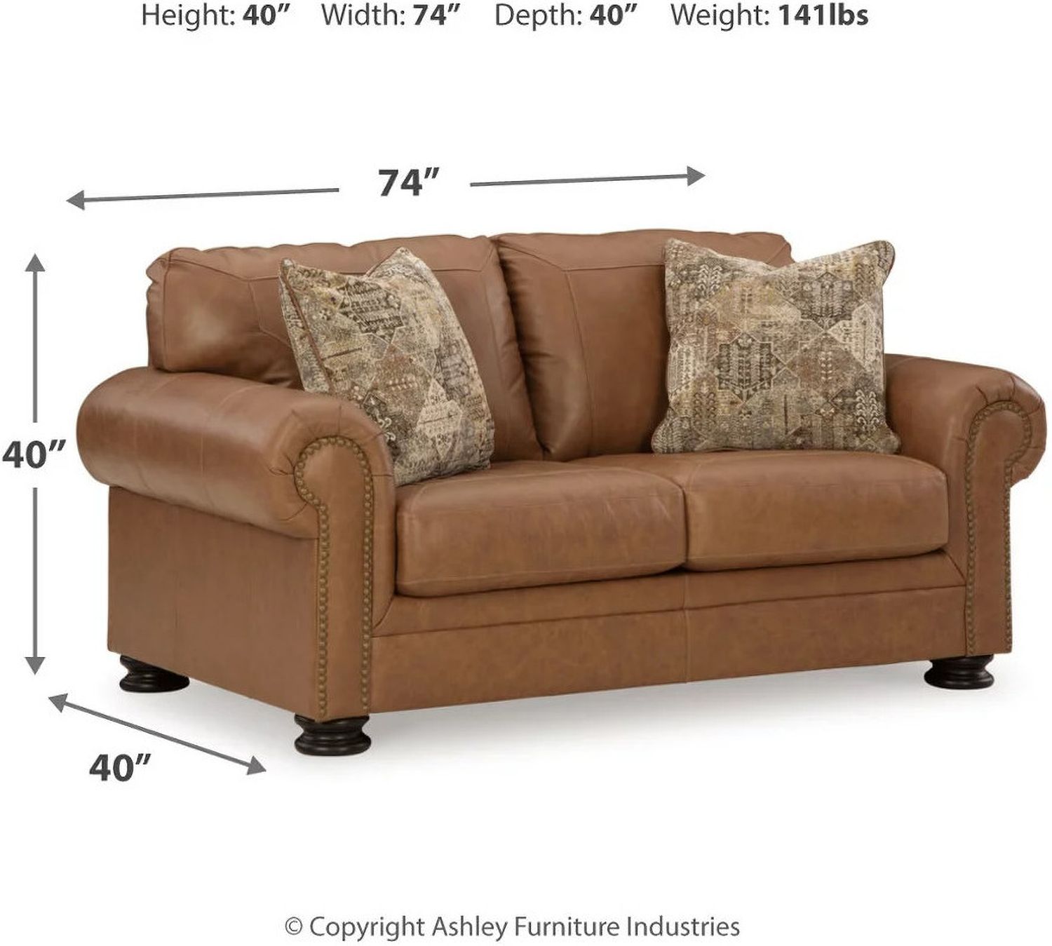 Carianna Loveseat In Caramel 5760435
