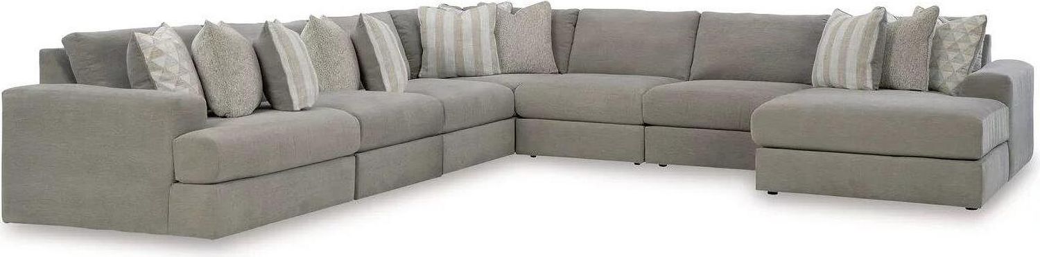 Avaliyah 7-Piece RAF Sectional with Chaise In Ash 58103S10