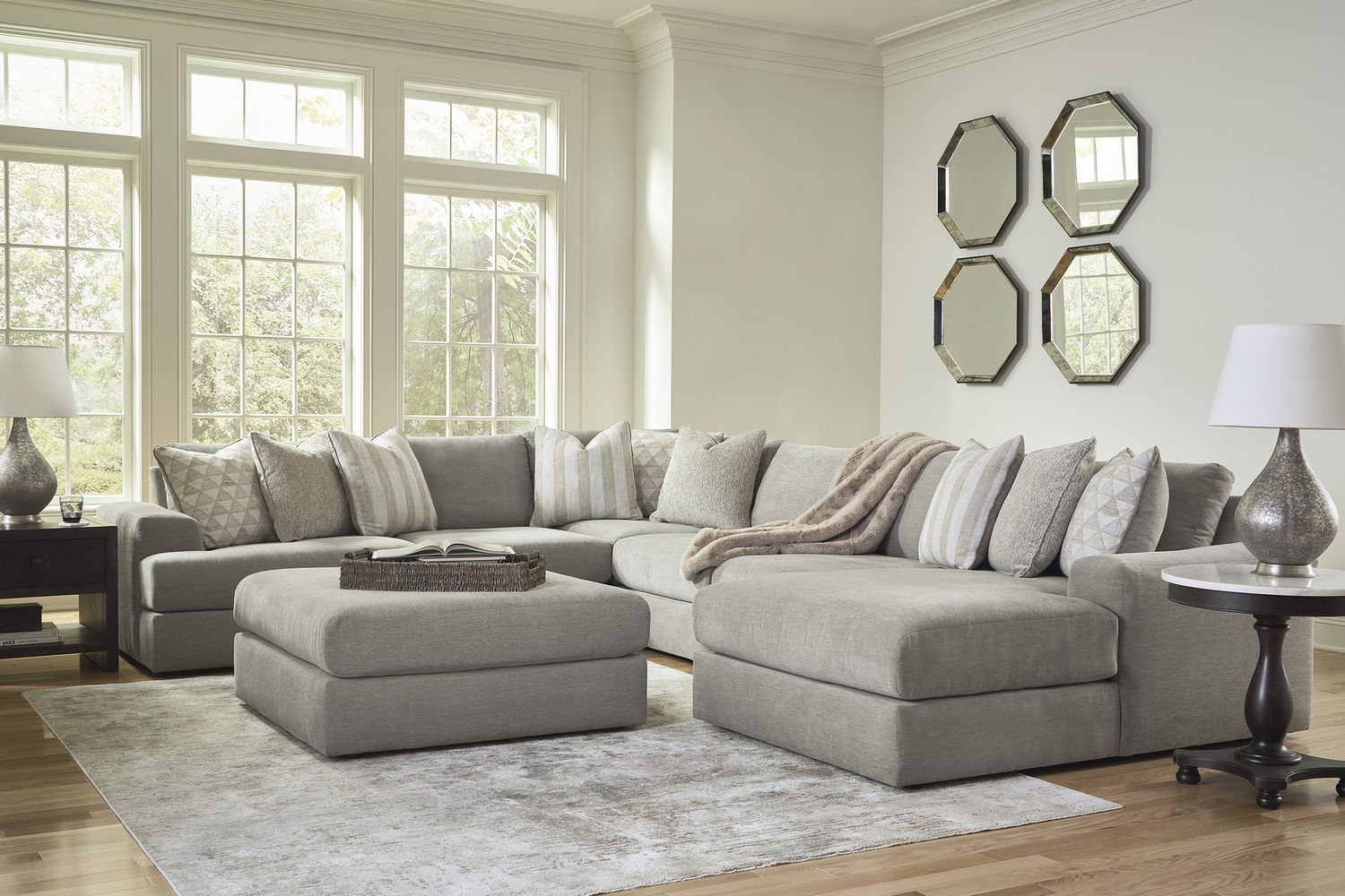 Avaliyah 6-Piece RAF Sectional With Chaise In Ash 58103S12